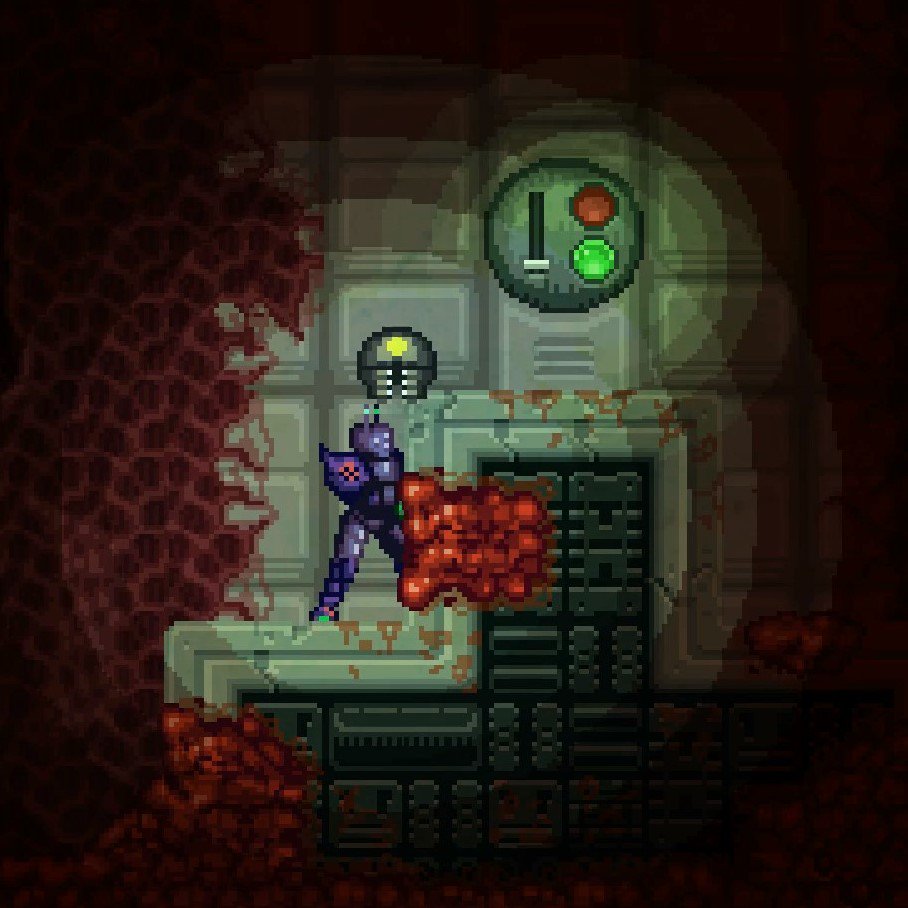 RobotNamedFight's tweet photo. Have you found the new switch rooms in the Guts of the Beast yet? They unleash waves of angry flesh monsters, so be on alert! #indiegames #gamedev #meatbeast https://t.co/7NY3uLs51H