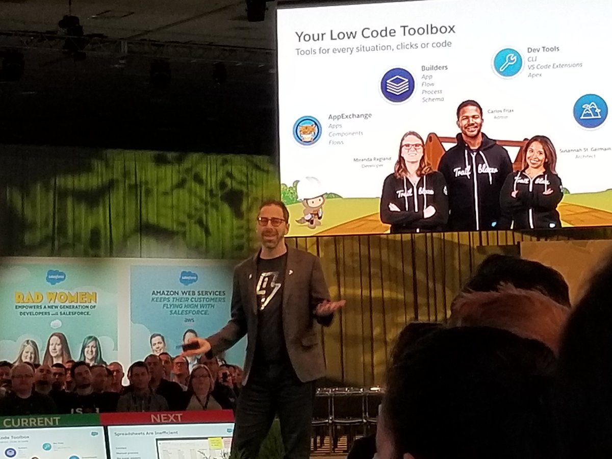 jenwlee's tweet photo. Boston based Sr. Admin Evangelist on stage at the Build Together With Low Code keynote.
I spy @MirandaJanell @carlosdotf and @sunnydalelow.
#BostonRepresent #TDX19 https://t.co/t3PTuRNPnR