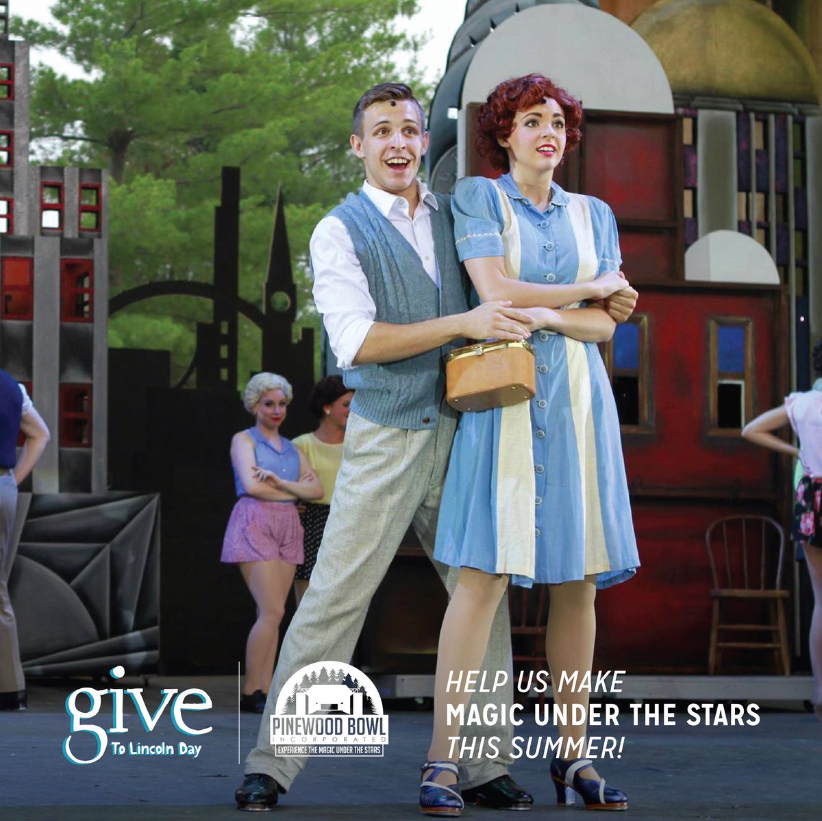 TheRealPinewood's tweet photo. Today is the day!!!! Give to Lincoln Day!! Please consider donating to Pinewood Bowl, Inc. and keep the magic going for AT LEAST another 70 years!! https://t.co/nrFqUk6XpA #PWB70thAnniversary #PWBInc #BandBPWB2019 #SupportLincolnArts #Give2Lincoln #givetolincoln https://t.co/vc9zCuajQY