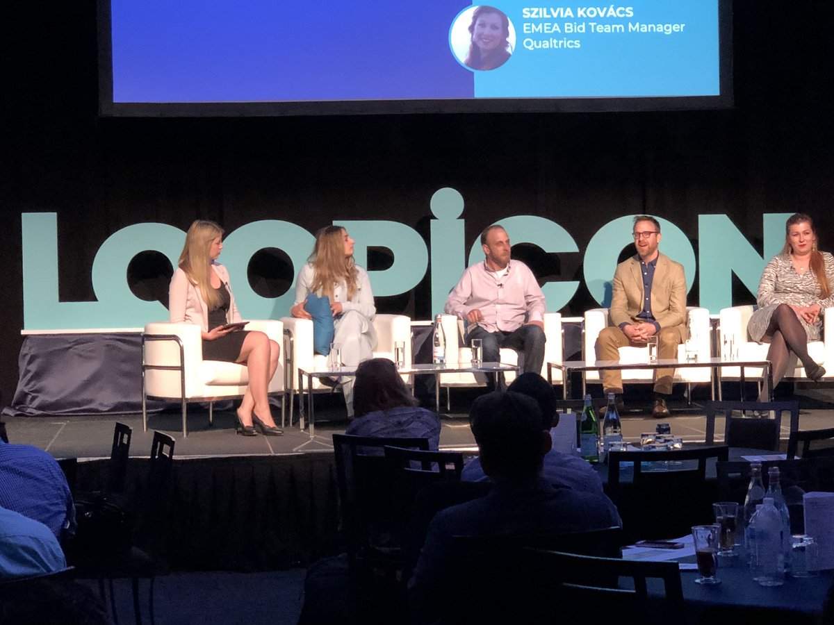 loopioinc's tweet photo. Panelists discuss how to address rhe top obstacle #Loopicon attendees said they face as they scale their #rfpresponse process: Content maintenance and upkeep https://t.co/kBaKtio0zY
