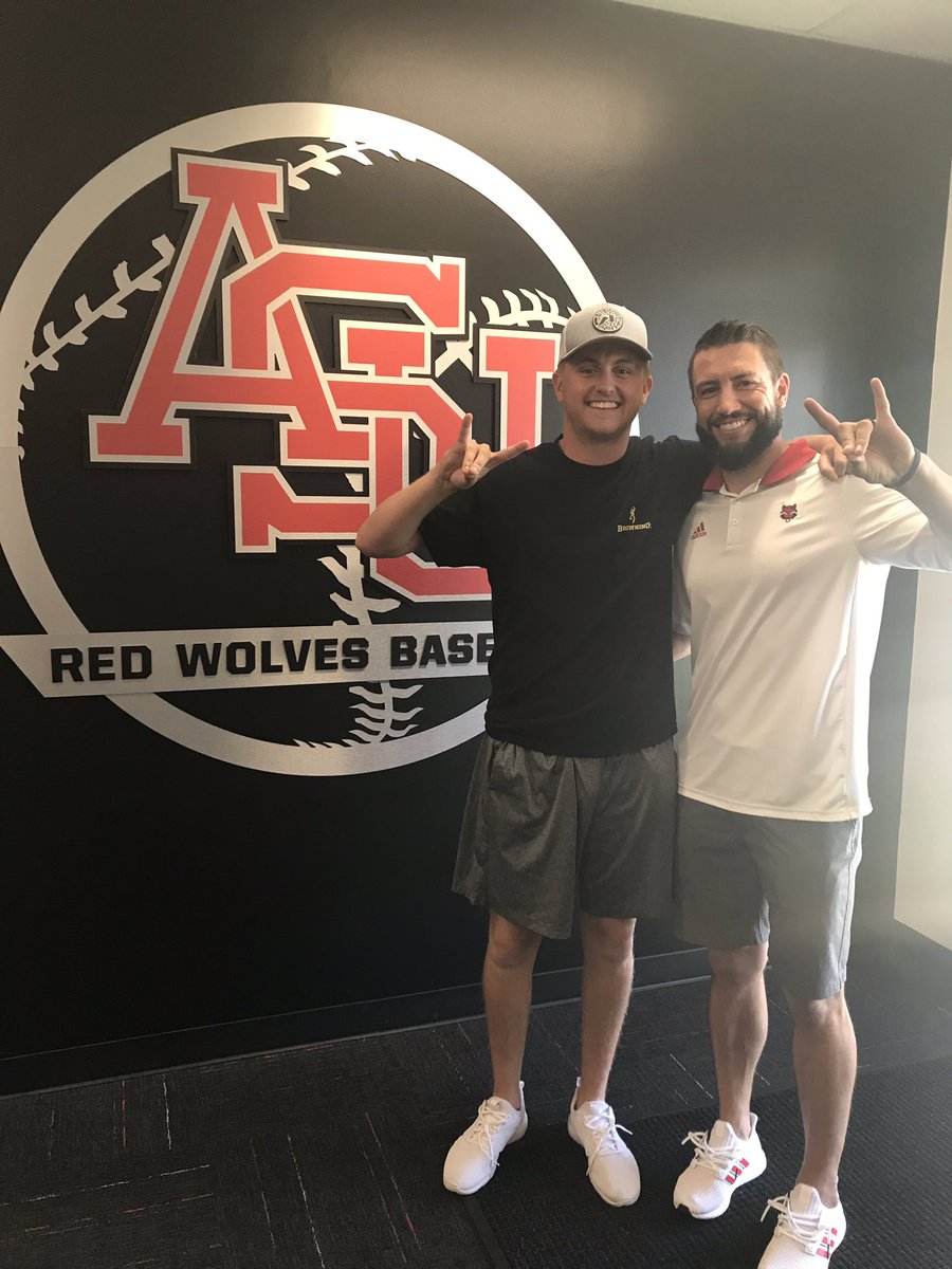 Jared_Wilson17's tweet photo. I am very blessed and excited to announce that I have decided to further my education and baseball career at Arkansas State University.🔴⚫️ https://t.co/LJmTrpft6W