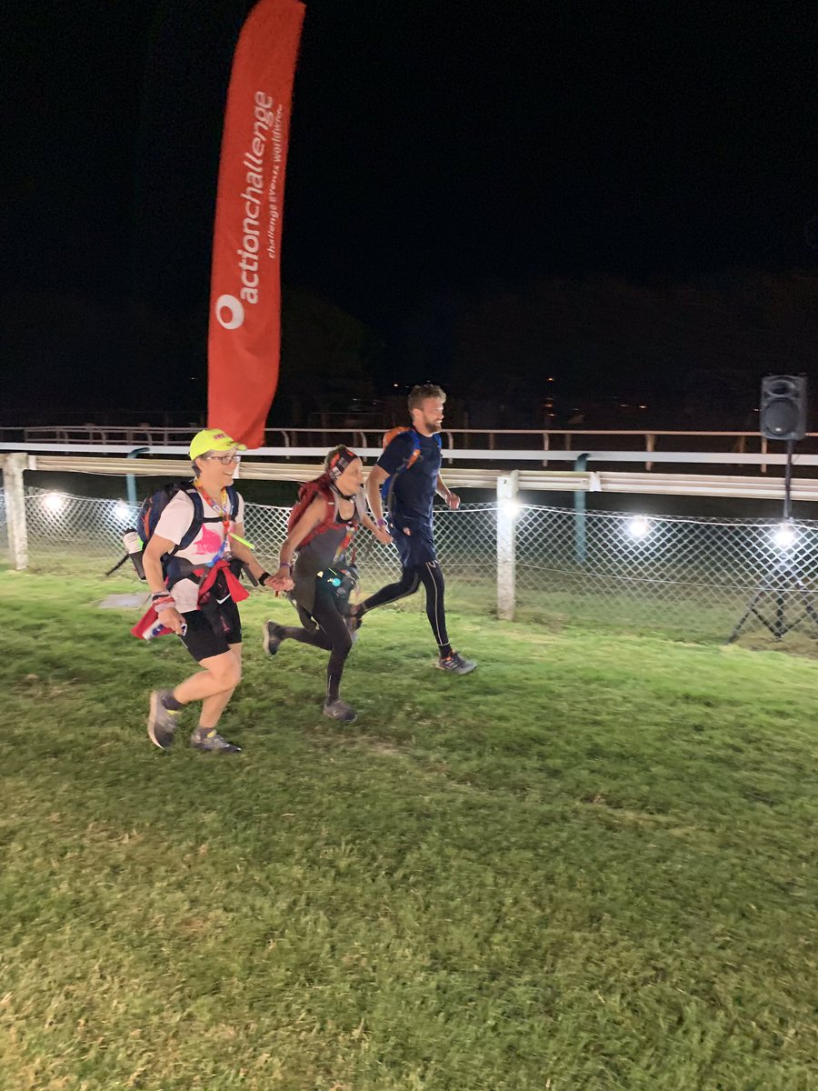 BrownOwlVE's tweet image. @ActionChallenge  #l2bchallenge this sums up L2B. Three strangers crossing the finishing line holding hands having adopted each other during the night on the course, one had no torch, one had done it before &amp;amp; team mate retired, the other was a newbie &amp;amp; was v. grateful for company