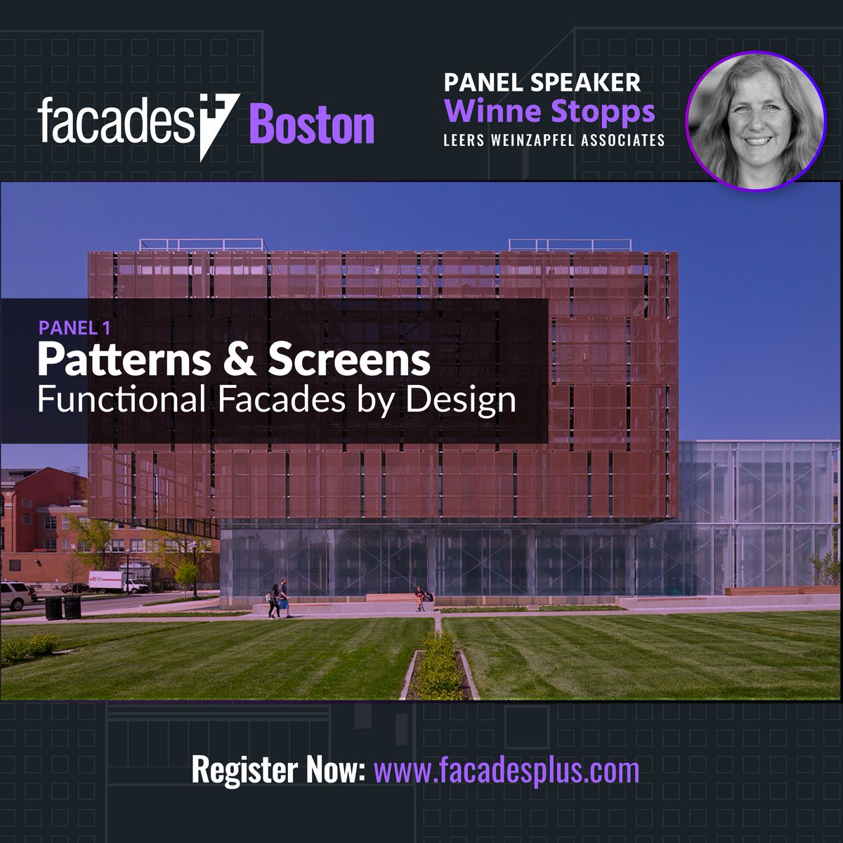LeersWeinzapfel's tweet photo. Associate Principal Winne Stopps will be presenting strategies of layering #screensystems that wrap diverse #campusprojects from #infrastructure plants to new #academicbuildings that define a unique and #functionalpattern on site.
@FacadesPlus @archpaper https://t.co/3FayBMfXGG https://t.co/sVwTpofV7T