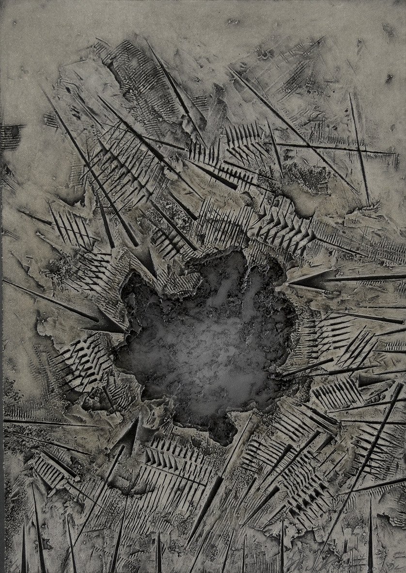 jatustein's tweet photo. #ArnaldoPomodoro (Italian, b. 1926), #Paginasolare, #c2002, 
Intaglio print with application of lead, 49.5 x 35 cm. #italianartists https://t.co/kxlIfjNscw