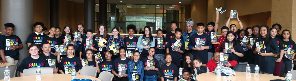 CarrieR_SEL's tweet image. Middle School Student SEL Ambassadors loved their day of RULER, Restorative Practices and building relationships through an incredible climbing activity! Thank you PE staff! @fwc_bpt Every ambassador received New Kid by @JerryCraft 👏🎉