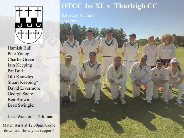 olney_cc's tweet photo. 🚨TEAM ALERT!!!🚨
With only one Saturday fixture this weekend, OTCC 1st XI (W3 L2) host Thurleigh 1st XI (W3 L1 A1) with an early start time of 12:30pm💪🏻
The club and bar will be open all afternoon and into the evening as we show the Champions League Final!⚽️🏆#OTCC #YouO’s https://t.co/jz9wKGt1Rh