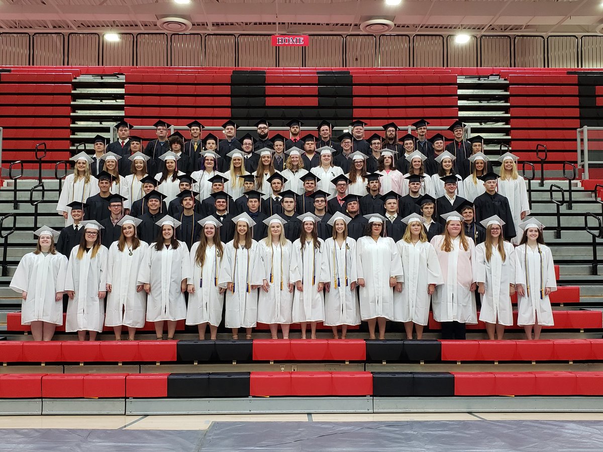 The Sheridan High School Class of 2019 has practiced and is ready for the 131st SHS commencement on Saturday morning. Super proud of these students!  Bright futures await! #INGrads #SmallSchoolBIGResults