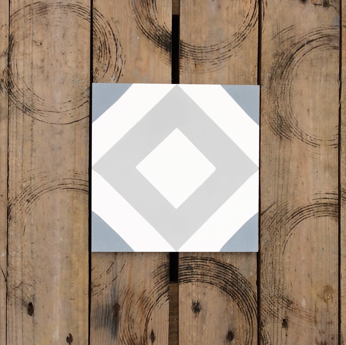 LondonEncaustic's tweet photo. The trend for pattern tiles is here to stay, create a unique geometric design using our San Garcia tile. The muted tones are bold enough to make an impressive statement while working effortlessly with your surrounding interior. https://t.co/QvR3hI8MgS