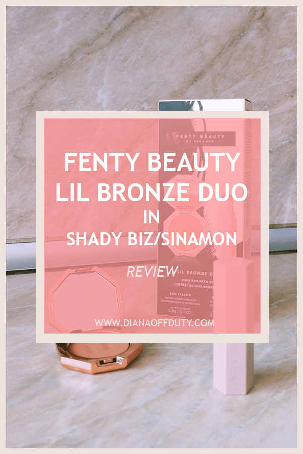 DianaOffDuty's tweet photo. [Review] Fenty Beauty Lil Bronze Duo - Shady Biz/Sinamon
@Bfrow #bloggershare #bloggerloveshare #soulblogsRT #ShareTheBlog @blogretweet1 @weRTbloggers @RTBeautyBlogger @YourblogRT #bloggersRTs @Bloggerbabes_ @BloggersLight… https://t.co/0fBMl9AiKW https://t.co/U9j16t787H