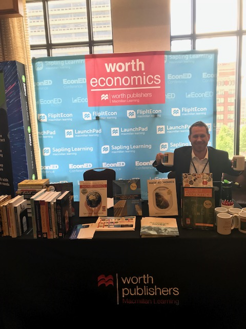 MacmillanLearn's tweet photo. Worth Publishers are at #CTREE19 and we'd love to chat with you about research in economic education. Come say hi! #economics #teachecon https://t.co/xdQwfR1Pm2