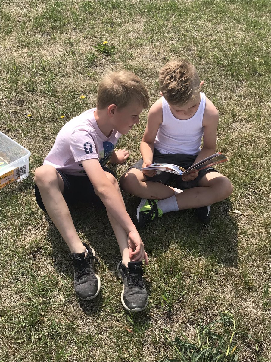 ThrivingIn3's tweet photo. Enjoying a book with our grade 1 buddies @MrsHarroldGr1 https://t.co/5Sp0T7lGB8