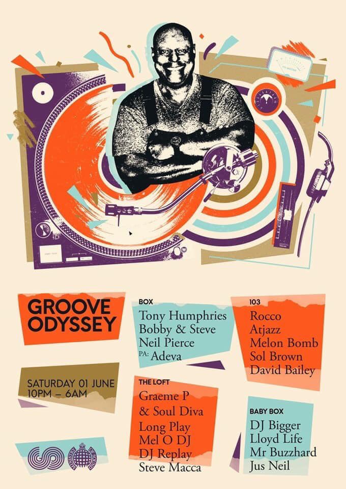 This Saturday <a href="/GrooveOdyssey/">Groove Odyssey</a> w/ <a href="/TonyHumphries/">Tony Humphries</a> <a href="/djneilpierce/">Neil Pierce</a> <a href="/SolBrown/">SOL BROWN...</a> <a href="/ROCCORODAMAAL/">ROCCO RODAMAAL</a> <a href="/martinatjazz/">martinatjazz</a> <a href="/DJBigger/">DJ BIGGER</a> <a href="/MelonBombIbiza/">Melon Bomb Ibiza</a> <a href="/GDPurple/">PurpleSoul</a> <a href="/lloydlife/">lloyd Allen</a> +more <a href="/Ministry_Club/">Ministry of Sound Club</a>