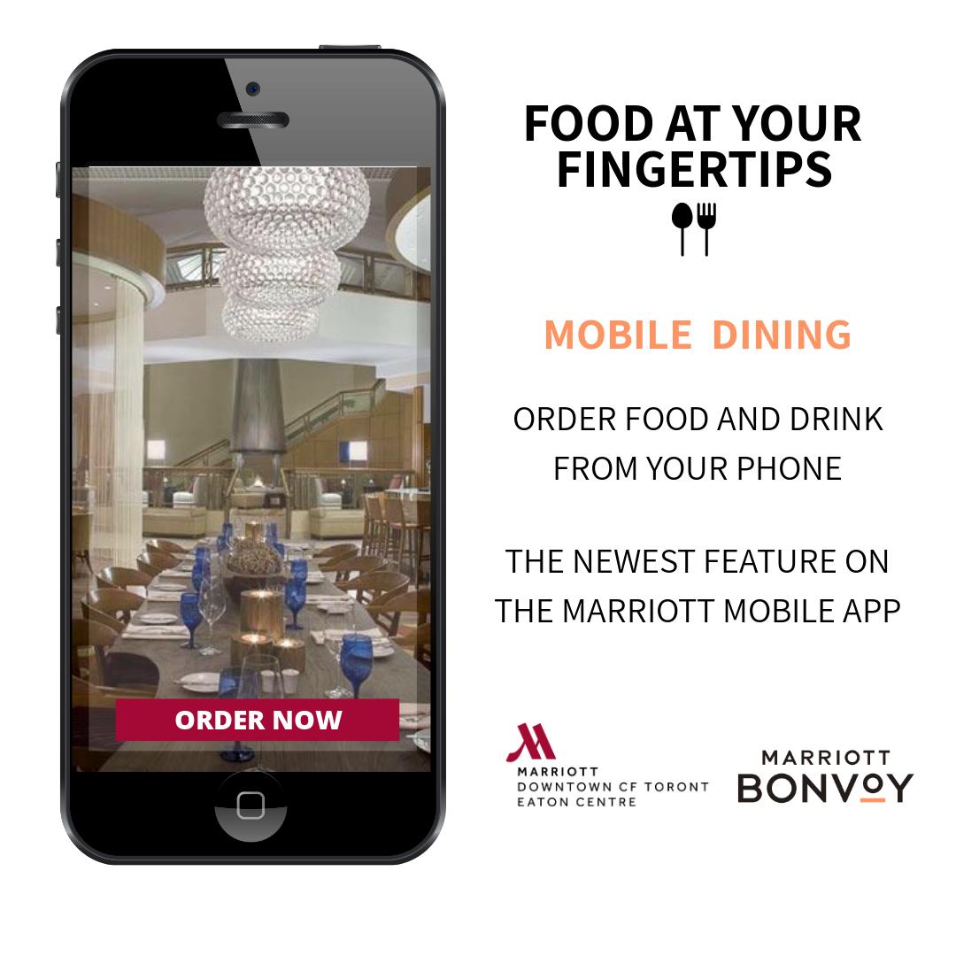 Trios Bistro Toronto (@triosbistroto) on Twitter photo #ICYMI <a href="/TorontoMarriott/">Marriott Downtown at CF Toronto Eaton Centre</a> has introduced mobile dining! The newest feature on our mobile app.
#foodatyourfingertips #marriott #marriottbonvoy #torontoeats #triosbistro #ICYMI <a href="/TorontoMarriott/">Marriott Downtown at CF Toronto Eaton Centre</a> has introduced mobile dining! The newest feature on our mobile app.
#foodatyourfingertips #marriott #marriottbonvoy #torontoeats #triosbistro