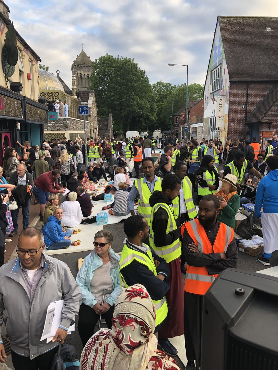 MarvinJRees's tweet photo. Amazing sight as St Marks Rd prepares for the Grand Iftar. #Bristol #Hope #Community MR https://t.co/P4bcDUtql2