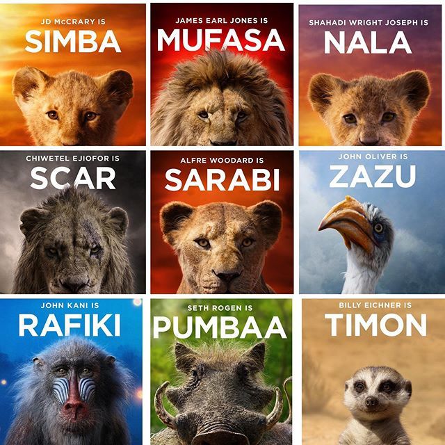 Flickdirect Twitterren To Celebrate 50 Days Until The Release Of The Lion King Live Action Film Disney Has Released Individual Posters For It S Characters Theliionking Disney Lionking Simba Nala