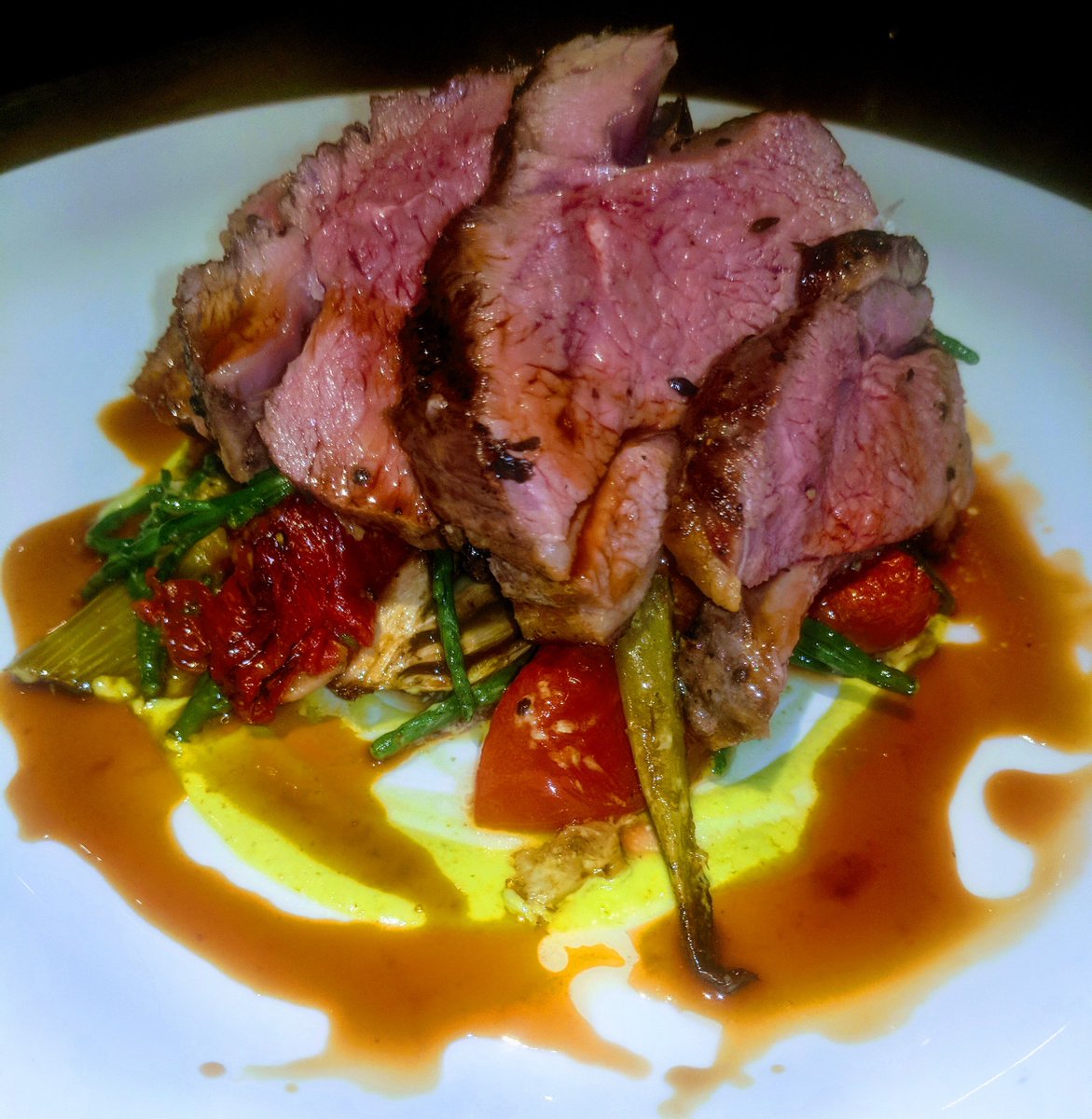 Perfect, tasty lamb rump....