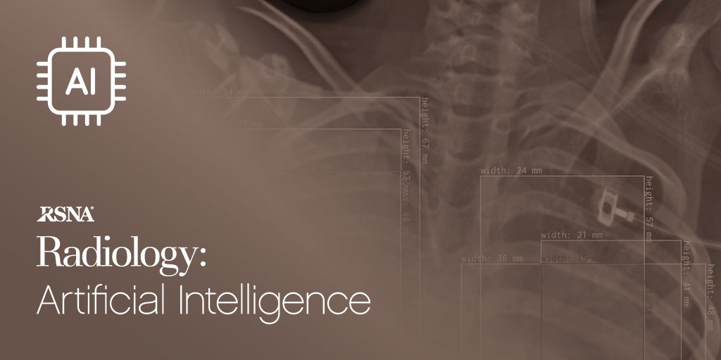 johananptm's tweet photo. The third issue of RSNA’s new journal, Radiology_AI, is now available! Learn how #DeepLearning can be used for fully automated diagnoses of ACL tears at #MRI, read Dr. curtlanglotz’s editorial on working with AI as a radiologist and more: … https://t.co/gCCSS9utYc