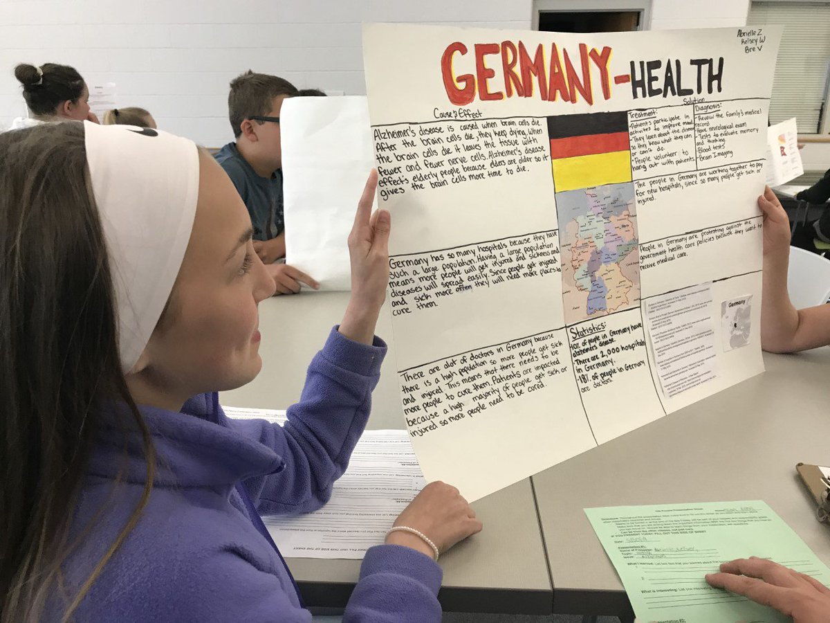 Oralhistorybuff's tweet photo. DCE Middle School 6th graders show off their 100 People Projects. Congrats to Julie Klinner, Mike Beyer, Josh Wood and Jason Wadzinski for this authentic project! #EverestPride https://t.co/n7bsZJtRAR