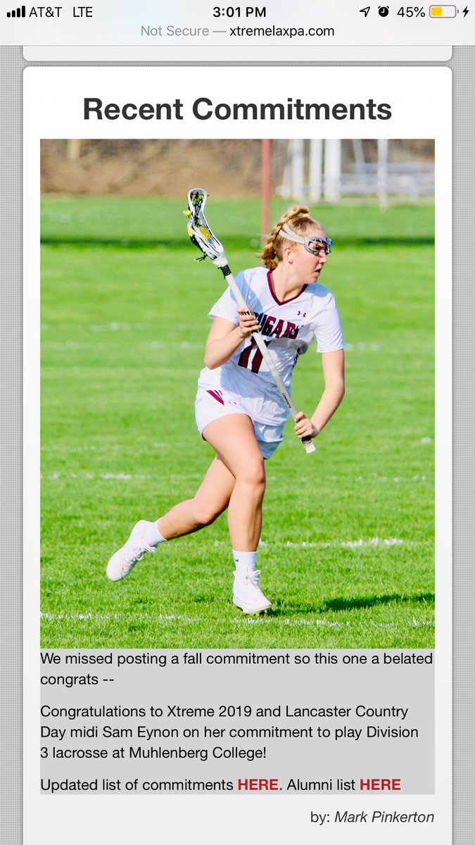 Congratulations to Xtreme 2019 and Lancaster Country Day midi Sam Eynon on her commitment to play D3 lacrosse @muhlenbergcollege <a href="/muhlenbergwlax/">Muhlenberg WLAX</a> @muhl_sports #lancasterareaxtreme #xtremelacrosse #collegebount #studentathlete