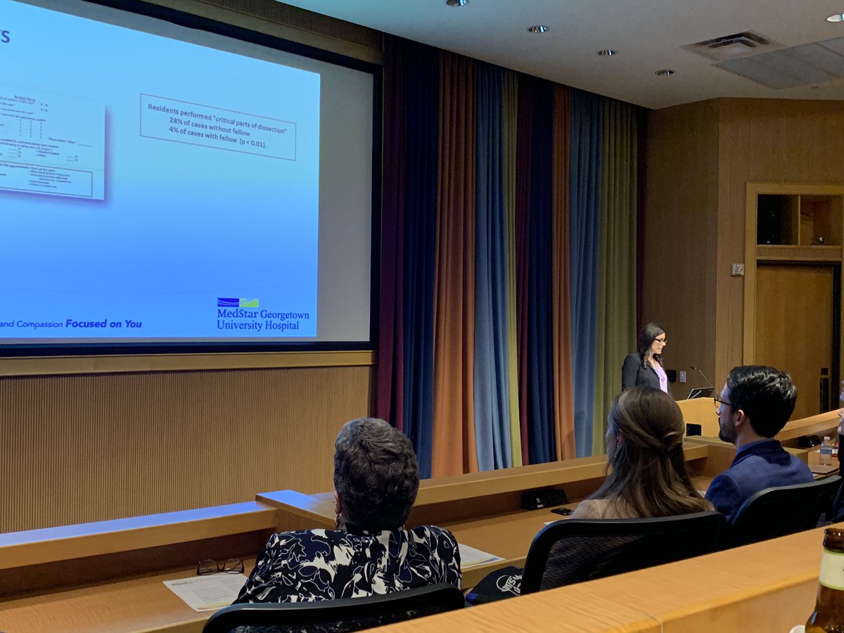 YewandeAlimiMD's tweet photo. Great job Kelly Sutter  on your presentation highlighting changes in the resident operative experience when fellows are present @MedStarResearch symposium #MHRI #surgicaleducation @LSJohnsonMD @wbalrefaie @AMVillanoMD @laurenbnosanov @ShuppMD @shimaefitz https://t.co/d27a8aIgOd