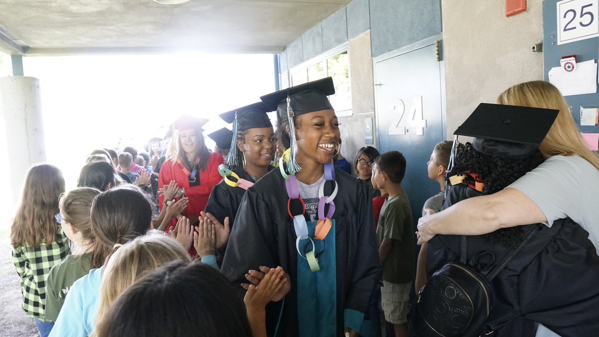 RyanJMaine's tweet photo. One of my favorite events of the year!

🎓 Senior Grad Walk 🎓

A symbolic way to celebrate just how far our Sharks have come by walking through the hallways of where it all began! 

Life goes fast. Enjoy every moment. 

#SHSALLIN | @SHSsharks2019 https://t.co/CWTeQziL3r