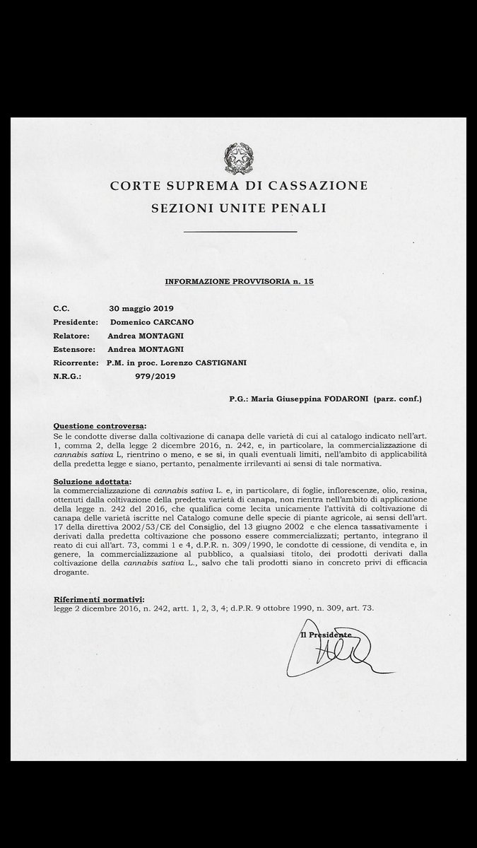 AssLucanapa's tweet photo. La cassazione sentenzia che se è droga è illegale.  Una sentenza che non fa chiarezza e non risponde in modo esaustivo al quesito posto. Ad ogni modo l'effetto drogante, nella letteratura  scientifica viene considerato tale  addirittura se supera https://t.co/fnH5f95pZV
#canapa https://t.co/pgc3lEuBfO