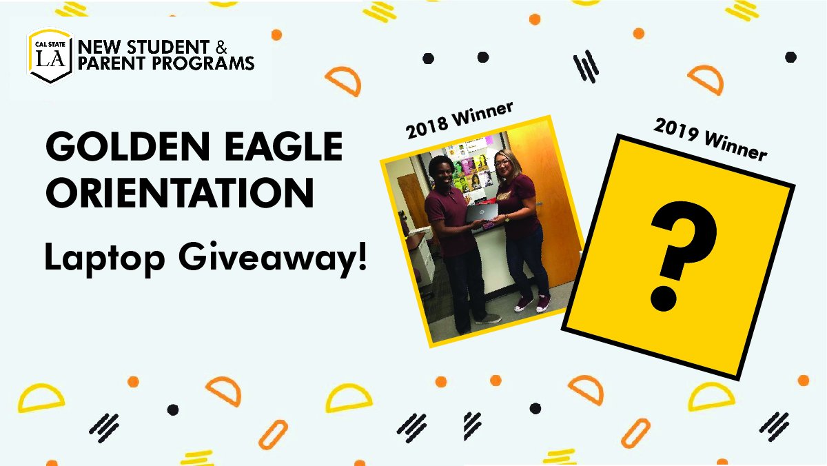 CalStateLALife's tweet photo. Incoming #CalStateLA freshmen and transfers are eligible to win a Dell laptop when they complete the pre-orientation online. Learn more at: https://t.co/mkmedVzQpy. #CalStateLAGEO @CalStateLA_NSPP https://t.co/tkPg6TUUO2