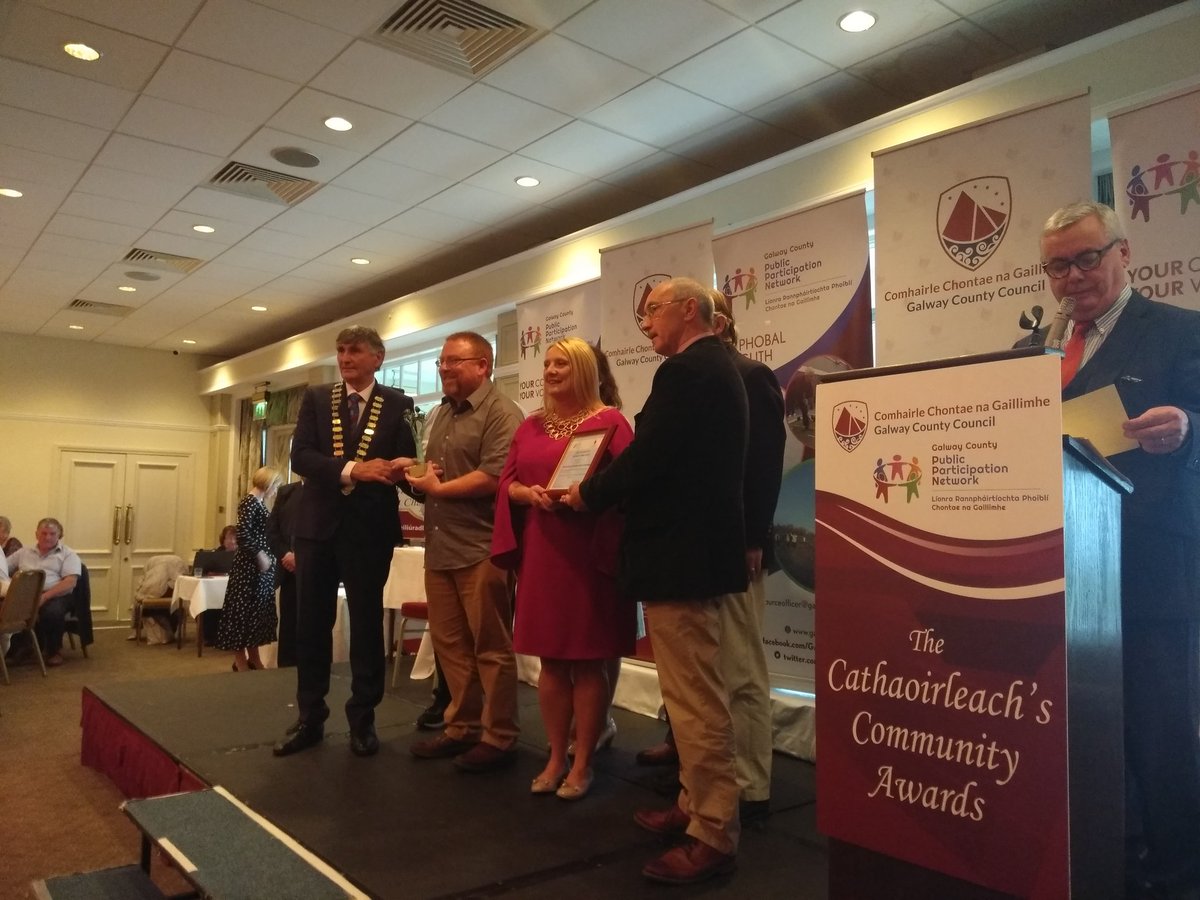 GalwayCoCo's tweet photo. An Gradam Foilseachán Oidhreachta buaite ag, The winner of the Heritage Publication Award is: Moycullen Heritage/Cumann Staire Ruaidhrí Ó Flaitheartaigh #Gradaim2019 #Awards2019 #Community #Pobail #Gaillimh #Galway @GalwayCoPPN @ConnemaraCoast_ https://t.co/1OYzMNy82G