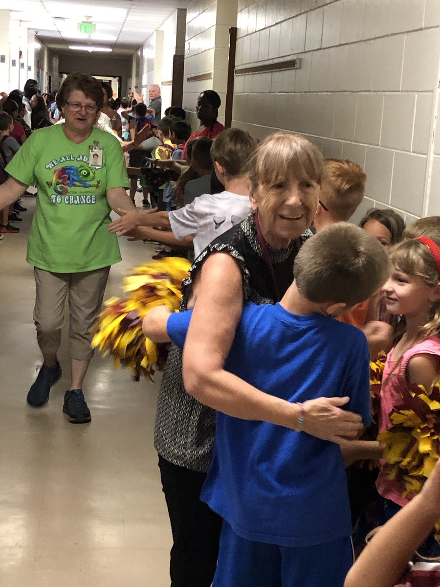 CSESHawks's tweet photo. 5th grade clap out today led by Hunter the Hawk and our fabulous retirees! #HawksSeekUp #ADFWAP https://t.co/csnshgUMSM