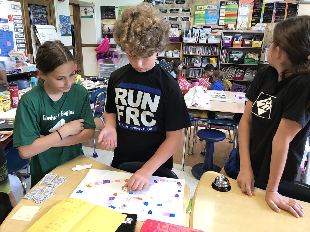 VBaxter4th's tweet photo. Our end of the year math games were awesome! We had a version of Monopoly-complete with different groupings from local to math groups- a Candyland, a Math version of Life and other completely new ideas! It was a hit! #igniteD205 #D205math @FieldD205 @dbeedy https://t.co/V0aLtkLBtL