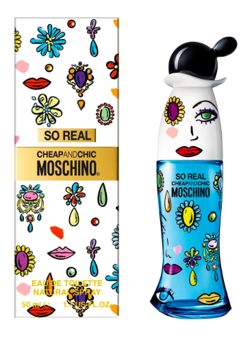 davelackie's tweet photo. Moschino's cheeky Cheap and Chic "So Real" fragrance is a fresh fruity-floral-woody scent for her with notes of citrus, pink peony, white petals, oak moss and musk. The bottle was inspired by Salvador Dali. Win it! To enter, follow @davelackie &amp; RT https://t.co/Yub1OAaWVX