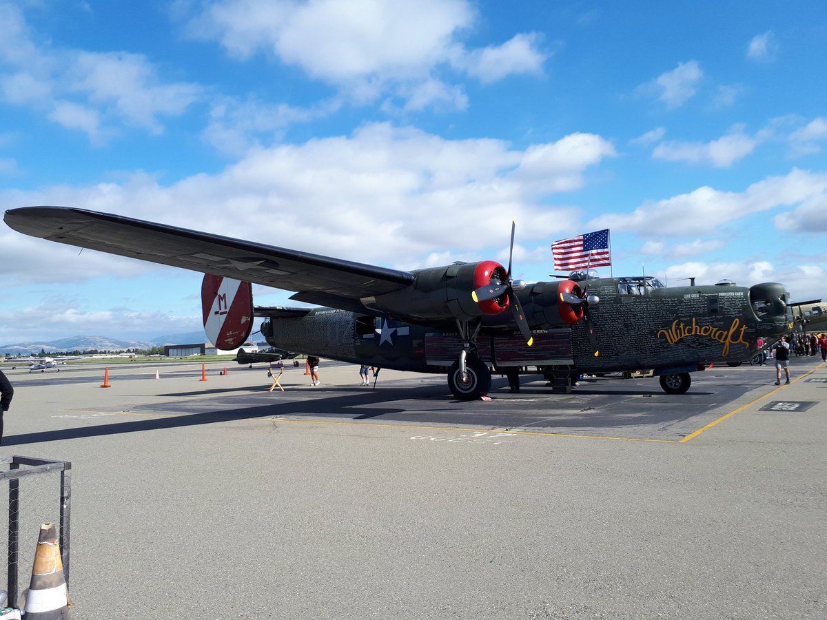 SheilaLiddle's tweet photo. We joined the #wingsoffreedomtour for a flight on B24J out of Livermore. Husband's father flew this during WWII so very special flight! https://t.co/23jTuyjBur