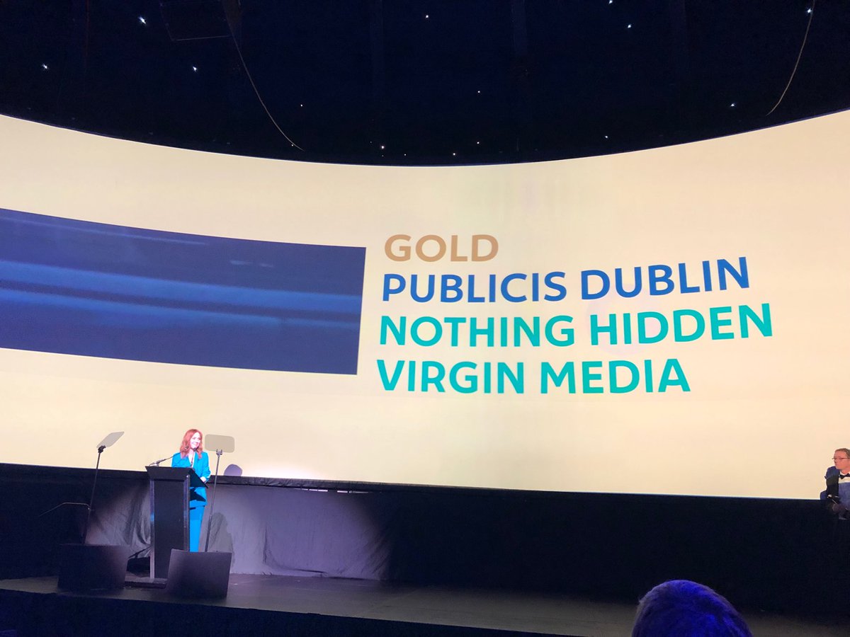 charley_stoney's tweet image. Woohoo second Gold of the night for ⁦@publicisdublin⁩ ⁦@VirginMediaIE⁩ #smartawards