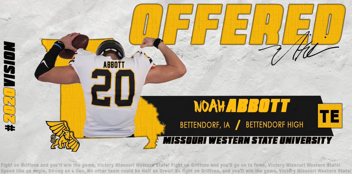 NAbbott1589's tweet image. Happy to have received an offer from Missouri Western State University! Thank you @coach_salgado