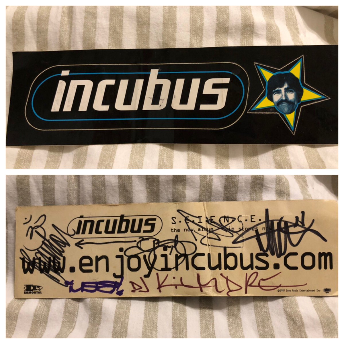 theonegdub's tweet photo. Today’s #tbt brought to you courtesy of my husband. Who’s met @IncubusBand @mybrandonboyd TWICE but who’s counting? Two more sleeps until @SpringFlingIL! #enjoyincubus #incubus #springfling2019 https://t.co/tbcWwYtprx