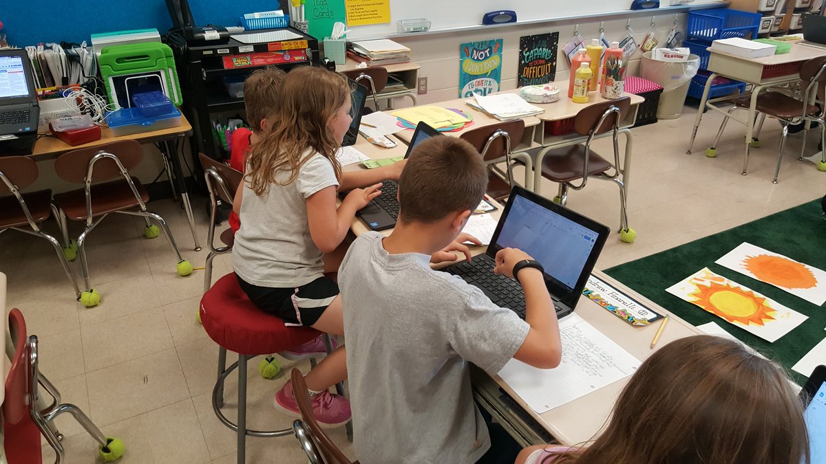 mgerlach2's tweet photo. Used Chromebooks (all by ourselves) today to type our All About Me poems #readyforthirdgrade #frsd @CopperHillES https://t.co/K3GFmSU2Wi