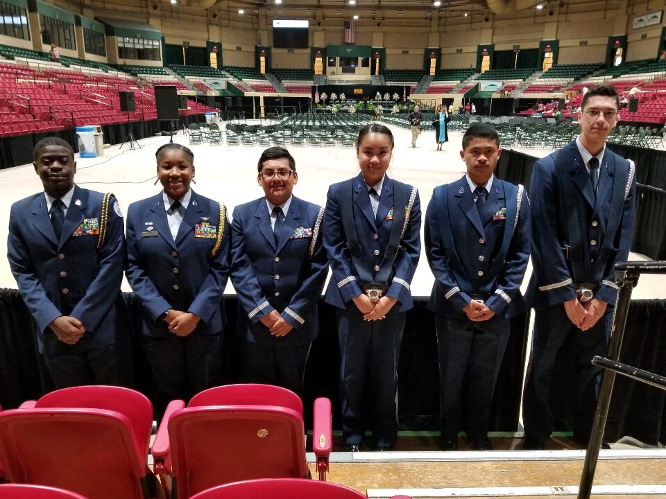 afjrotc_md11's tweet photo. Graduation was a success, thank you to the cadets who volunteered whether it was color guard, programs, or walking in the new graduates. CONGRATULATIONS to the c/o 2019! Many of you spent at least a year in our program and it was a pleasure. Good luck with your future endeavors! https://t.co/eHM1Dkhc0H