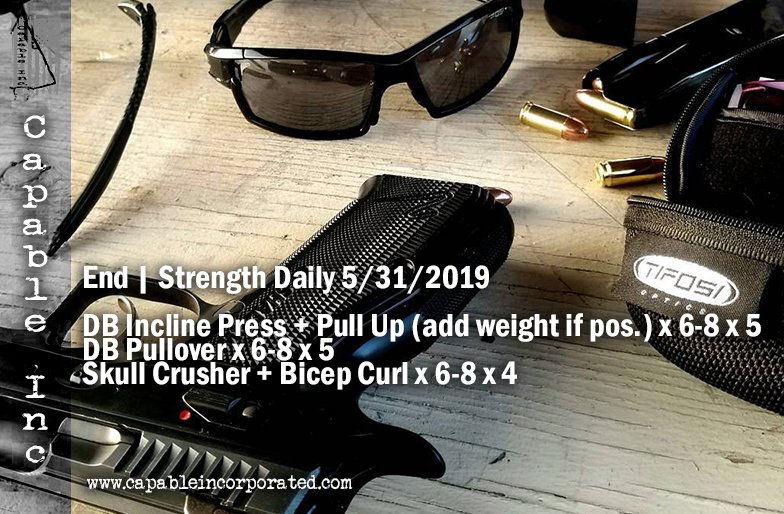 CapableInc's tweet photo. End Strength Daily

#capable #fitness #workouts #workout #workoutoftheday #wod #fitness #gym #lifting #endurance #run #runner #strength #strengthandconditioning #strengthtraining #bench #cardio #ar15 #shoot #shooting #sof #specialforces #military #training #hardwork #instadaily https://t.co/ocC5K6SrcY