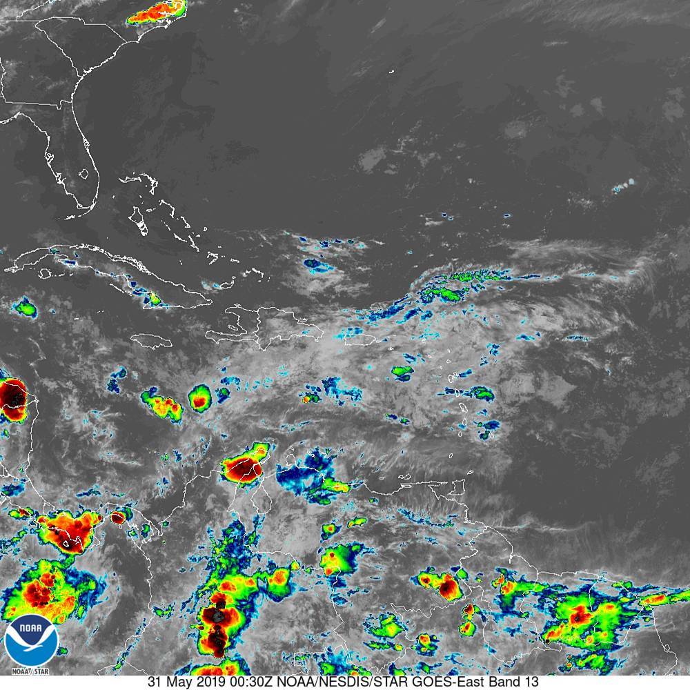 TIEMPOCLIMA's tweet photo. Actualización de la imagen Satélital infrarrojo para el Caribe, Venezuela y Colombia #tiempoclima by ©Goes16 https://t.co/Sp7in6ev86