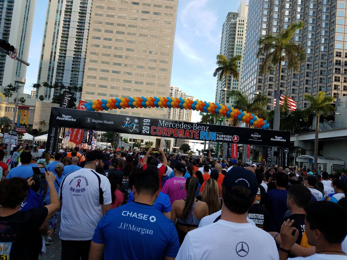 Staying in shape with my crew at the Miami 5K - Mercedes Benz Corp run...always a great event! #WeAreUPS