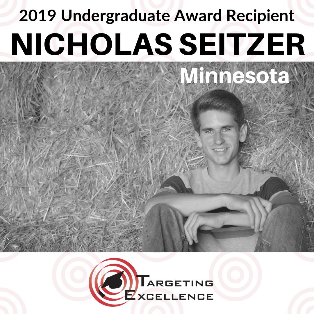 TargetingExcel's tweet image. Congratulations to Nicholas Seitzer, one of our 2019 scholarship recipients!
