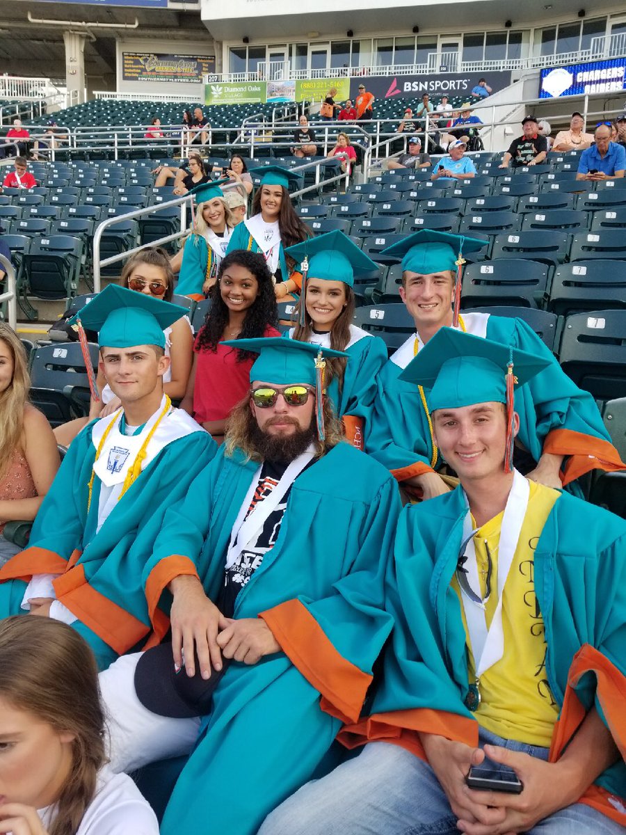 HillsboroughSch's tweet photo. MAKING PLANT CITY PROUD ! ⚾️

6 Plant City High School Seniors are missing their graduation ceremony to play in the baseball state championship for the FIRST TIME! 
Some of their classmates also skipped out on the ceremony to cheer on their friends! 
@Jeff_Eakins @HCPSplantcityHS https://t.co/UDyQKcHj8T