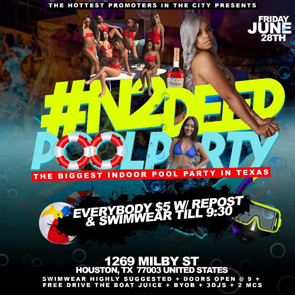 laahstunna's tweet photo. The Largest Indoor Pool Party To Hit Texas π€·π½ββοΈ #N2DeepPoolParty π Will Go Down In History βΌοΈ EVERYBODY 5$ TILL 9:30 w/ Repost & Swimwear β
π | DM ME TO HOST π¦π¦πππΎ https://t.co/wXeDigclFZ