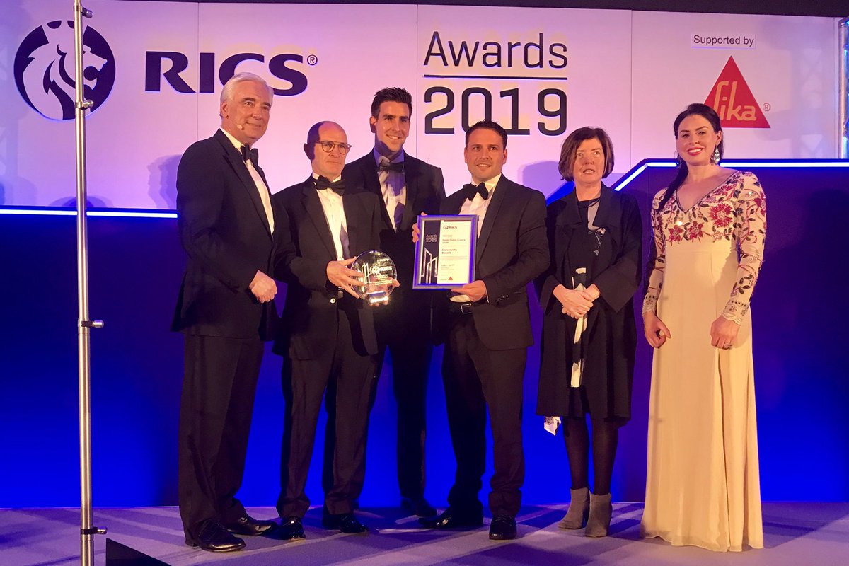 RICSNI's tweet photo. Raidió Fáilte / Líonra Uladh, Belfast @raidiofailte is the Community Benefit category winner! Very well done #RICSAwards https://t.co/Mu0PJlpUtz