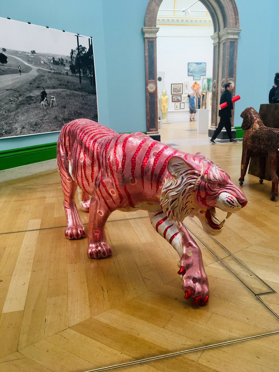 Alan_Measles's tweet image. varnishing day lunch @royalacademy today, Summer Show opens next week
Tunnocks tiger by David Mach