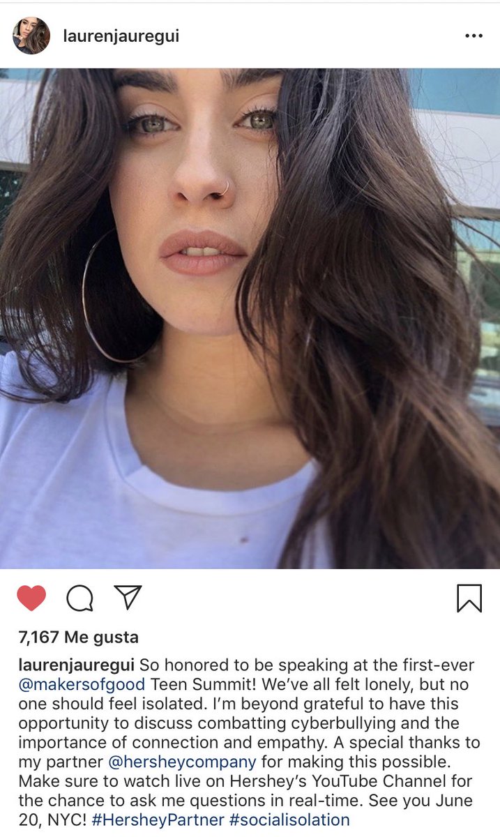 . @LaurenJauregui will once again use her voice to talk about important issues and to teach us more about cyberbullying, love & empathy. Once again she will overflow our hearts with pride. World needs more people like her!We are lucky to have her! @themikeinator  @ClaramJauregui