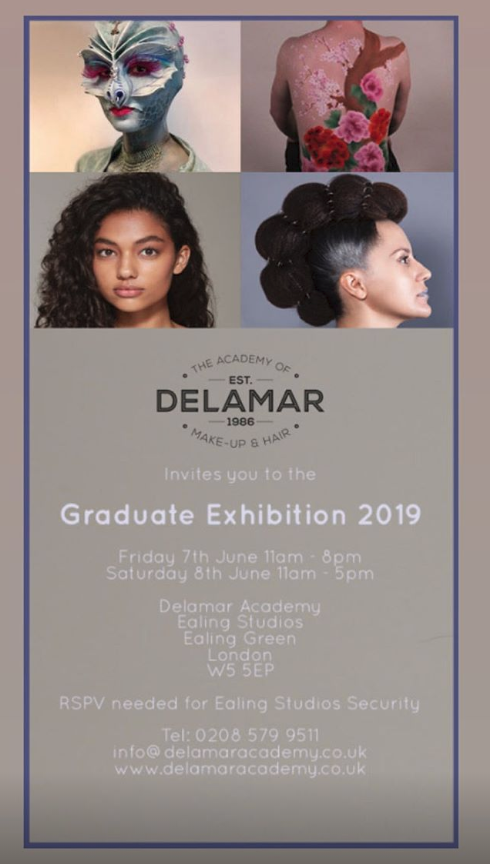 #FridayFeeling With <a href="/BAFTA/">BAFTA</a> winners to talk to, <a href="/DelamarAcademy/">Delamar Academy</a> have their #Graduate #Exhibition 2019 <a href="/EalingStudios/">Ealing Studios</a> on 7th &amp; 8th June bit.ly/2VVCDNc #MUA #Beauty #Skills #Bestseller #skills #resources #Education #TV &amp; #Film #Industry <a href="/Habia_SSB/">Habia</a> @VTCT_uk #Makeupartist