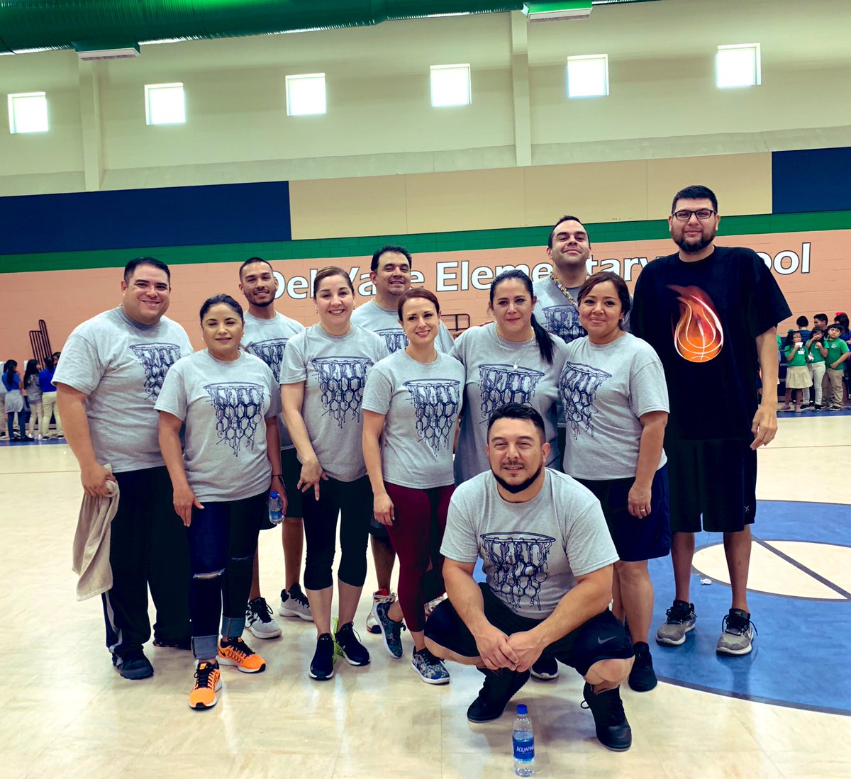 Our annual tradition. Every year we play a game against our 5th graders. #trying_to_be_as_tall_as_coach @DVESPhyEdu @DelValleES_YISD @YsletaISD