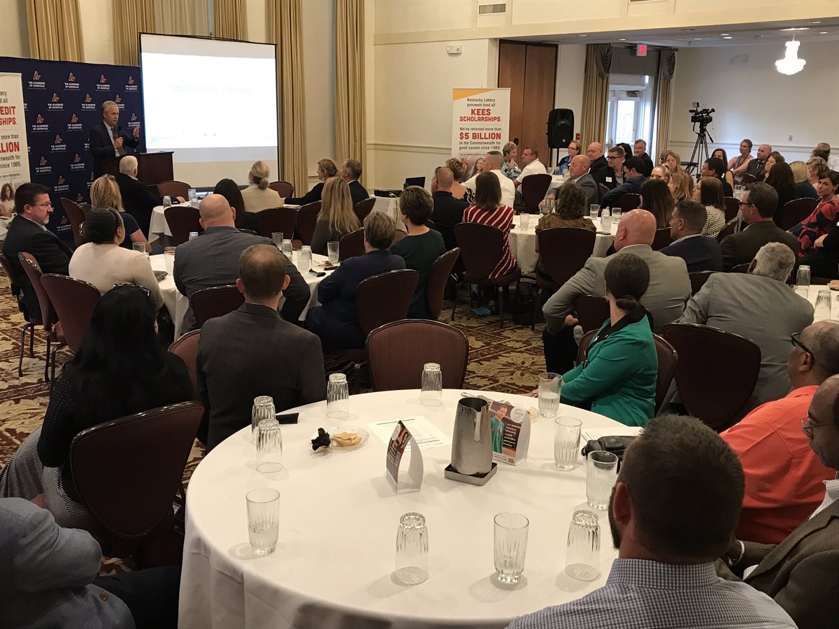 Communities prosper when young people succeed! Great celebration of the work <a href="/JCPSKY/">JCPS</a>, <a href="/KyanaWorks/">KentuckianaWorks</a>, @GLIchamber, partners &amp; students have done on the innovative Academies of Louisville model!