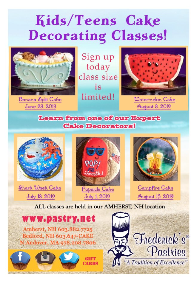 Summer Cake Decorating Classes! Sign Up Now! bit.ly/2WZ9UEu